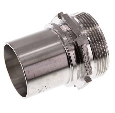 G 2'' Macho x 50mm Llave de manguera de acero inoxidable con collarín de seguridad DIN 2817