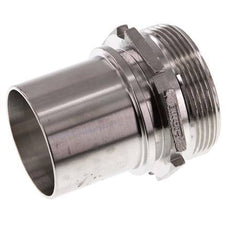 G 2'' Macho x 50mm Llave de manguera de acero inoxidable con collarín de seguridad DIN 2817