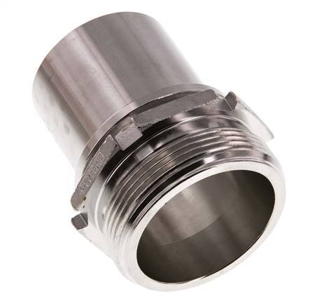 G 2'' Macho x 50mm Llave de manguera de acero inoxidable con collarín de seguridad DIN 2817