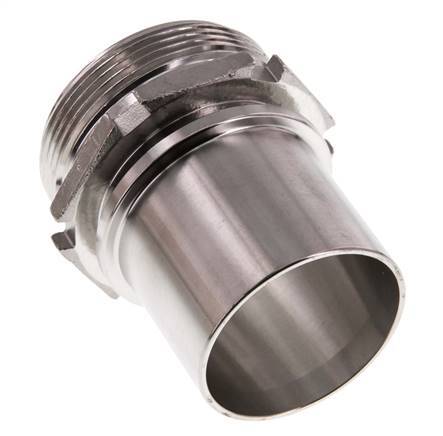 G 2'' Macho x 50mm Llave de manguera de acero inoxidable con collarín de seguridad DIN 2817