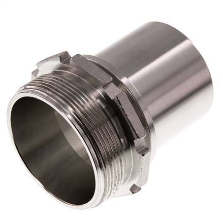 G 2 1/2'' Macho x 63mm Llave de manguera de acero inoxidable con collarín de seguridad DIN 2817