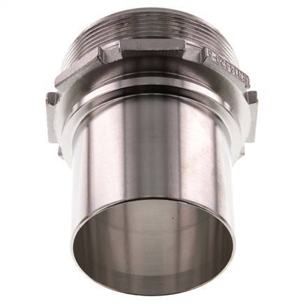 G 2 1/2'' Macho x 63mm Llave de manguera de acero inoxidable con collarín de seguridad DIN 2817