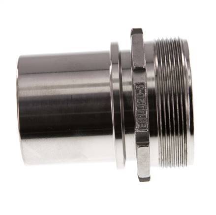 G 2 1/2'' Macho x 63mm Llave de manguera de acero inoxidable con collarín de seguridad DIN 2817