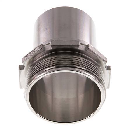 G 2 1/2'' Macho x 63mm Llave de manguera de acero inoxidable con collarín de seguridad DIN 2817
