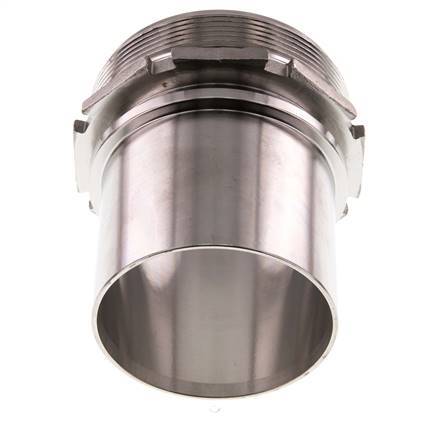 G 3'' Male x 75mm Stainless steel Hose barb with Safety Collar DIN 2817