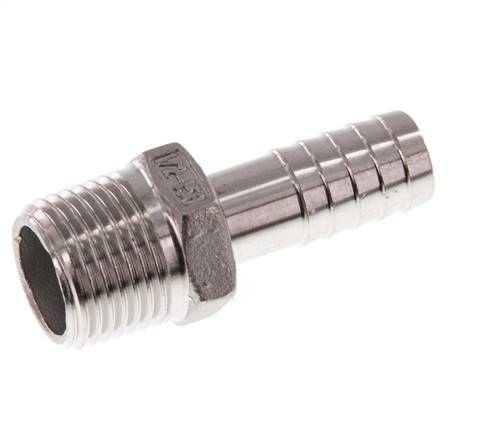 R 1/2'' Macho x 13mm Llave de manguera de acero inoxidable 16 Bar