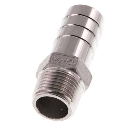 R 1/2'' Macho x 19mm Llave de manguera de acero inoxidable 16 Bar