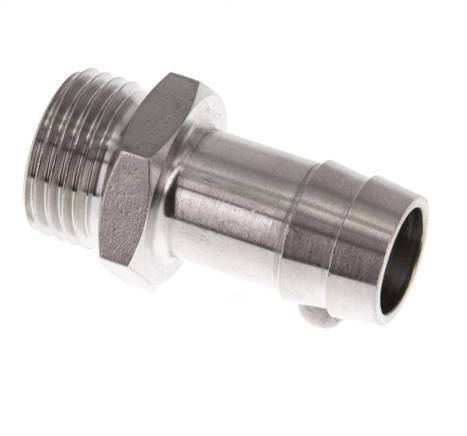 G 1/2'' Macho x 16mm Llave de manguera de acero inoxidable 40 Bar