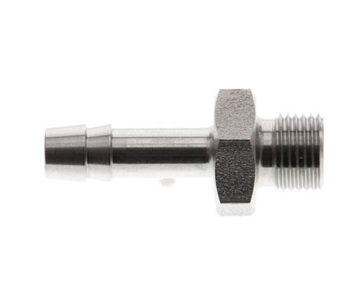 G 1/8'' Macho x 6mm Llave de manguera de acero inoxidable 40 Bar