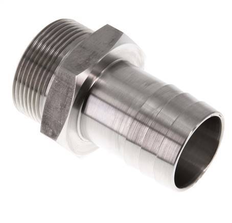 G 1 1/2'' Macho x 38mm Llave de manguera de acero inoxidable 40 Bar