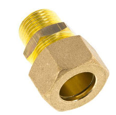 R 1/2'' Male x 18mm Brass Straight Compression Fitting 67 Bar DIN EN 1254-2