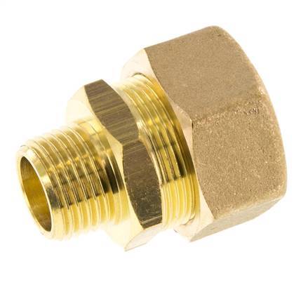 R 1/2'' Male x 22mm Brass Straight Compression Fitting 54 Bar DIN EN 1254-2