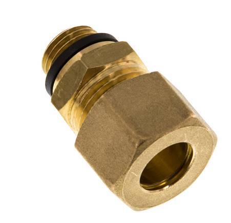 G 1/4'' Macho x 12mm Racor de compresión recto de latón con junta PA 75 Bar DIN EN 1254-2