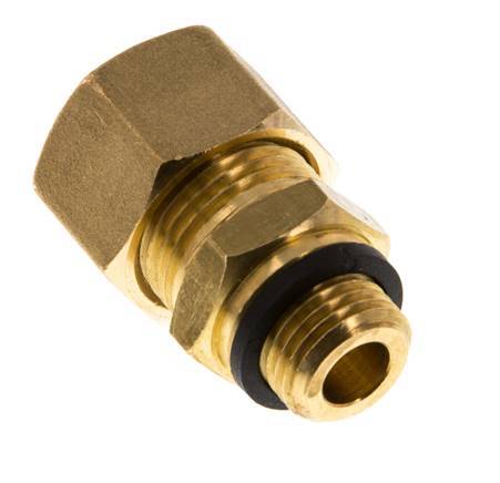 G 1/4'' Macho x 12mm Racor de compresión recto de latón con junta PA 75 Bar DIN EN 1254-2