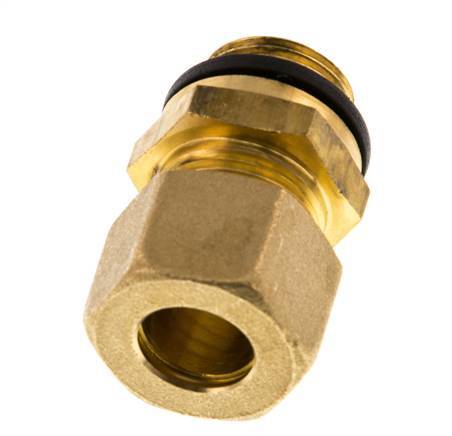 G 3/8'' Macho x 12mm Racor de compresión recto de latón con junta PA 75 Bar DIN EN 1254-2