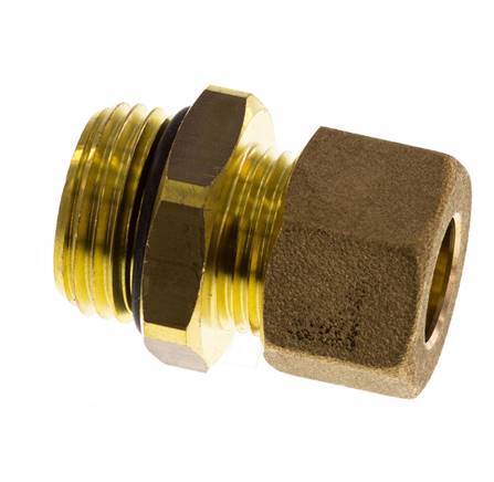 G 1/2'' Macho x 12mm Racor de compresión recto de latón con junta NBR 75 Bar DIN EN 1254-2