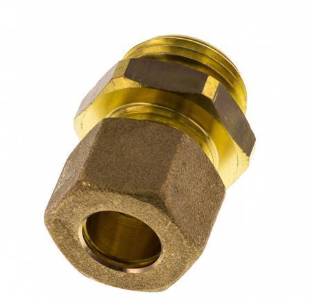 G 1/2'' Macho x 12mm Racor de compresión recto de latón con junta NBR 75 Bar DIN EN 1254-2