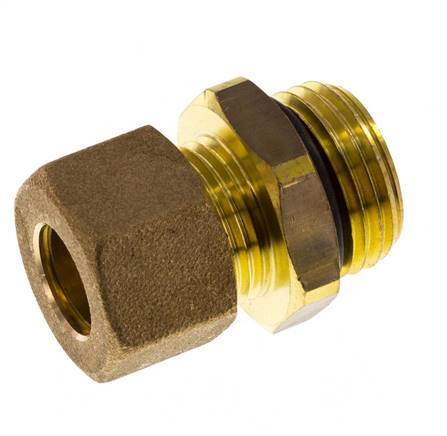 G 1/2'' Macho x 12mm Racor de compresión recto de latón con junta NBR 75 Bar DIN EN 1254-2