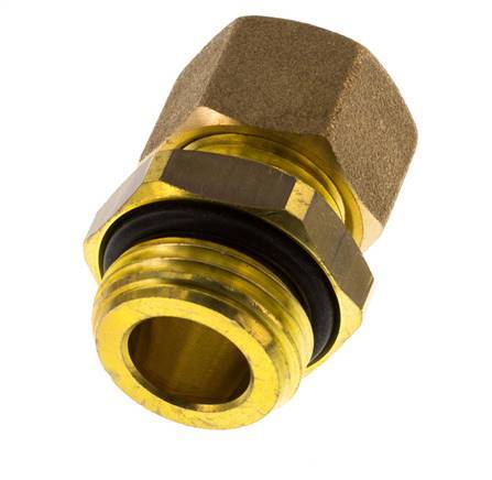 G 1/2'' Macho x 12mm Racor de compresión recto de latón con junta NBR 75 Bar DIN EN 1254-2