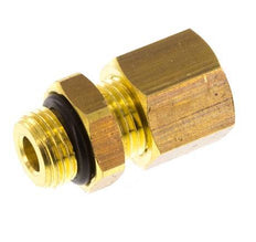 G 1/8'' Male x 6mm Brass Straight Compression Fitting with NBR Seal 150 Bar DIN EN 1254-2 [2 Pieces]