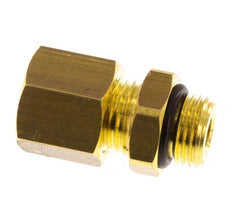 G 1/8'' Male x 6mm Brass Straight Compression Fitting with NBR Seal 150 Bar DIN EN 1254-2 [2 Pieces]