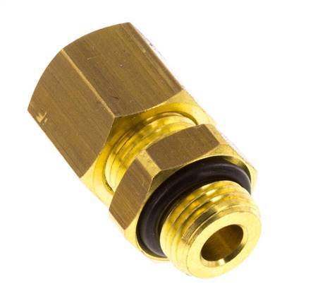 G 1/8'' Male x 6mm Brass Straight Compression Fitting with NBR Seal 150 Bar DIN EN 1254-2 [2 Pieces]