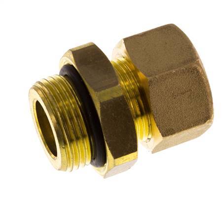 G 3/4'' Male x 18mm Brass Straight Compression Fitting with NBR Seal 67 Bar DIN EN 1254-2