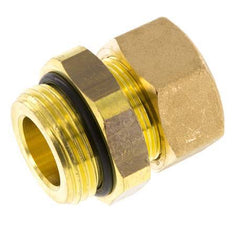 G 1'' Male x 22mm Brass Straight Compression Fitting with NBR Seal 54 Bar DIN EN 1254-2