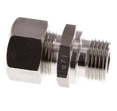 G 1/2'' Macho x 15L Racor de compresión recto de acero inoxidable 315 Bar DIN 2353