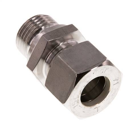 G 1/2'' Macho x 15L Racor de compresión recto de acero inoxidable 315 Bar DIN 2353