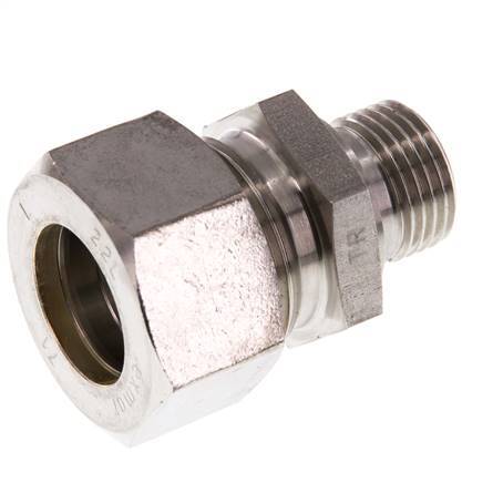 G 1/2'' Male x 22L Stainless steel Straight Compression Fitting 160 Bar DIN 2353