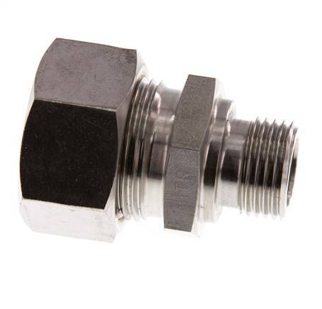 G 1/2'' Macho x 22L Racor de compresión recto de acero inoxidable 160 Bar DIN 2353