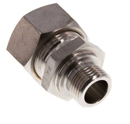 G 1/2'' Macho x 22L Racor de compresión recto de acero inoxidable 160 Bar DIN 2353