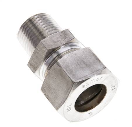 1/2'' NPT Male x 18L Stainless steel Straight Compression Fitting 315 Bar DIN 2353