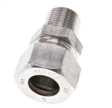 1/2'' NPT Male x 18L Stainless steel Straight Compression Fitting 315 Bar DIN 2353