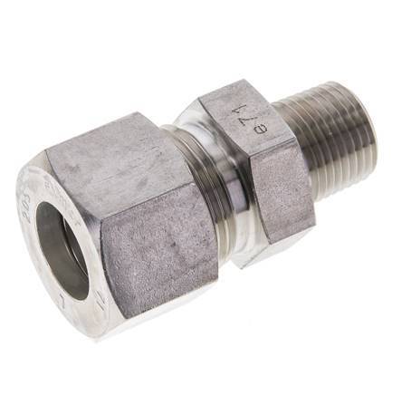 1/2'' NPT Male x 20S Stainless steel Straight Compression Fitting 400 Bar DIN 2353