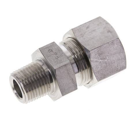 1/2'' NPT Male x 20S Stainless steel Straight Compression Fitting 400 Bar DIN 2353