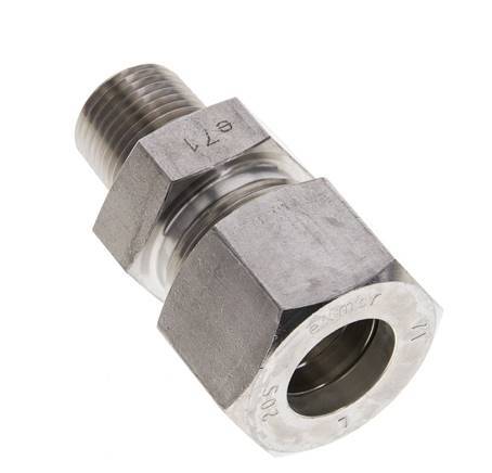 1/2'' NPT Male x 20S Stainless steel Straight Compression Fitting 400 Bar DIN 2353