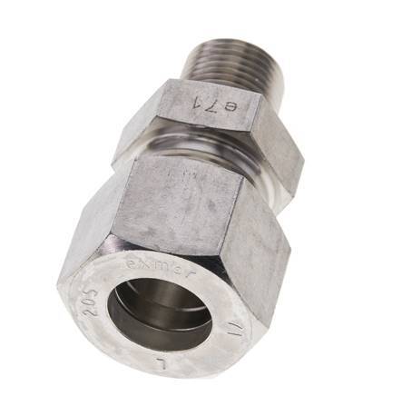 1/2'' NPT Male x 20S Stainless steel Straight Compression Fitting 400 Bar DIN 2353