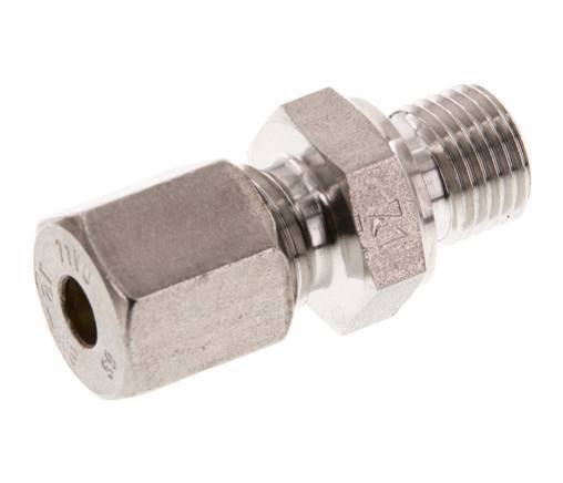 G 1/4'' Male x 6S Stainless steel Straight Compression Fitting 630 Bar DIN 2353