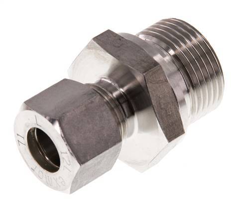 G 3/4'' Macho x 12L Racor de compresión recto de acero inoxidable 315 Bar DIN 2353