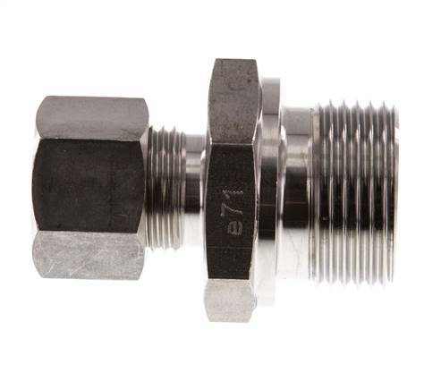 G 3/4'' Macho x 12L Racor de compresión recto de acero inoxidable 315 Bar DIN 2353