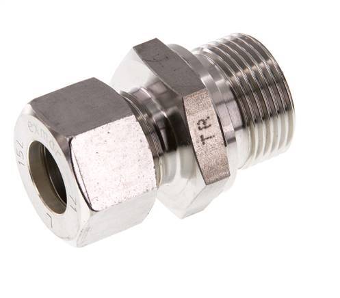 G 3/4'' Male x 15L Stainless steel Straight Compression Fitting 315 Bar DIN 2353