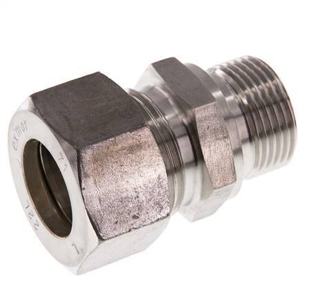 G 3/4'' Macho x 22L Racor de compresión recto de acero inoxidable 160 Bar DIN 2353