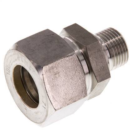 G 3/8'' Male x 18L Stainless steel Straight Compression Fitting 315 Bar DIN 2353
