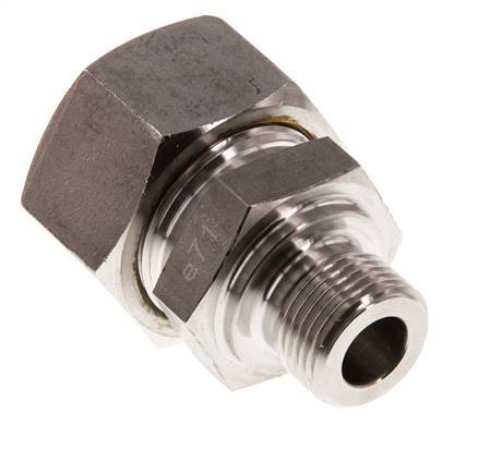 G 3/8'' Male x 18L Stainless steel Straight Compression Fitting 315 Bar DIN 2353