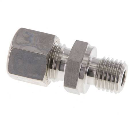 M12x1,5 Macho x 8L Racor de compresión recto de acero inoxidable 315 Bar DIN 2353