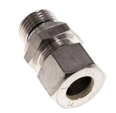 G 1/2'' Macho x 15L Racor de compresión recto de acero inoxidable con junta FKM 315 Bar DIN 2353