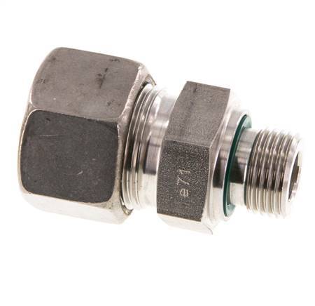 G 1/2'' Male x 20S Stainless steel Straight Compression Fitting with FKM Seal 400 Bar DIN 2353