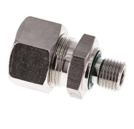 G 1/4'' Macho x 15L Racor de compresión recto de acero inoxidable con junta FKM 315 Bar DIN 2353
